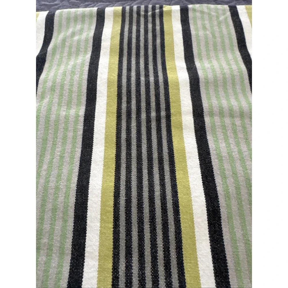 IKEA Brown Black Gray Striped Pillow Cover 15x 25